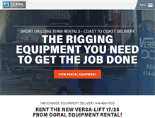 Tablet Screenshot of doralequipmentrental.com